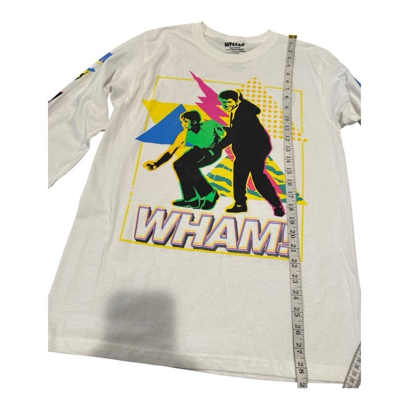 WHAM! Graphic Long Sleeve T-Shirt Band Tee Size M Cotton - Picture 4 of 8